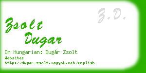 zsolt dugar business card